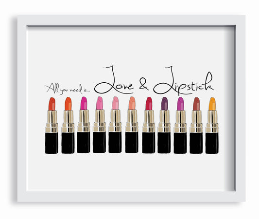 Art Print - Love And Lipstick