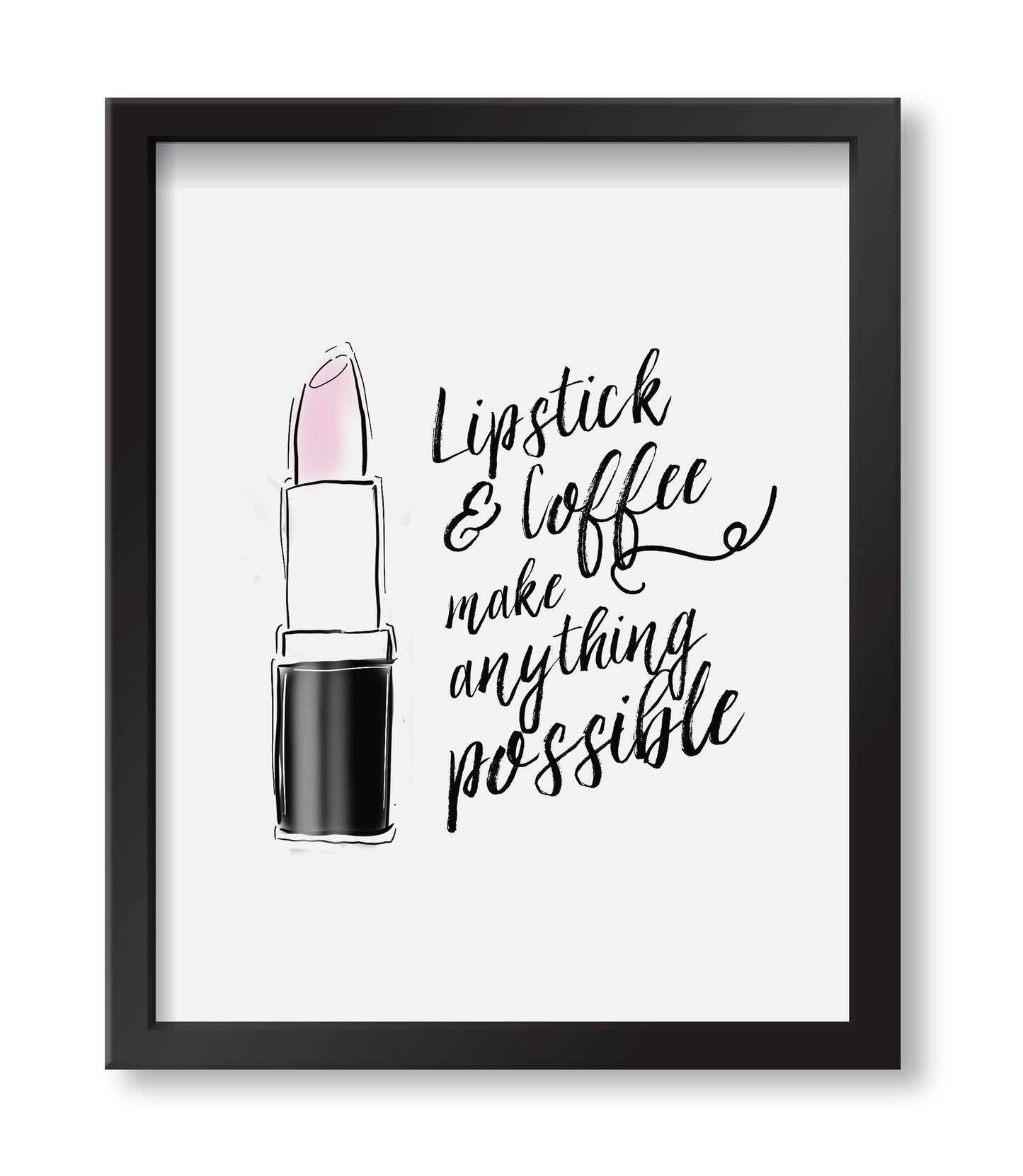 Art Print - Lipstick And Coffee