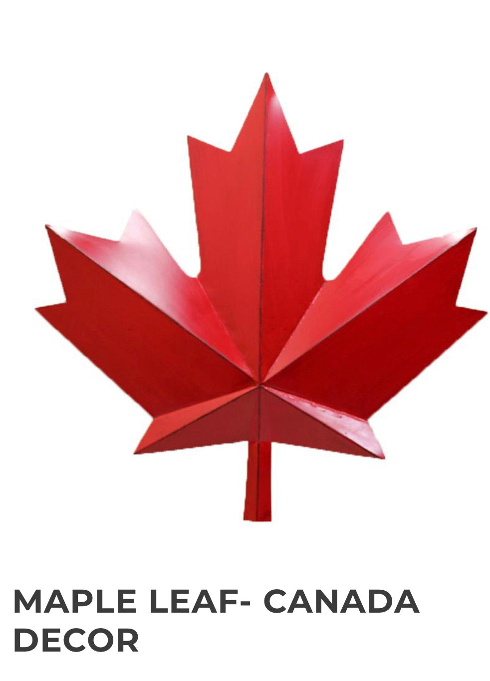 Large Metal Canadian Maple Leaf